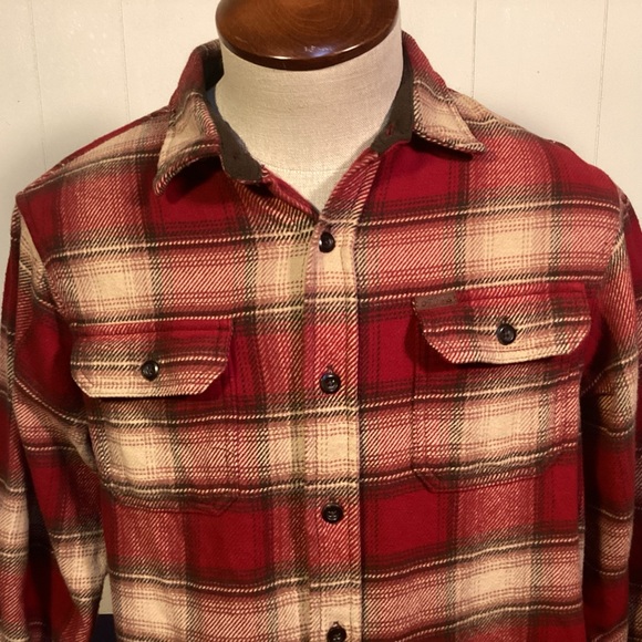 Orvis Flannel Shirt Jacket with side pockets mens size medium - Picture 2 of 10
